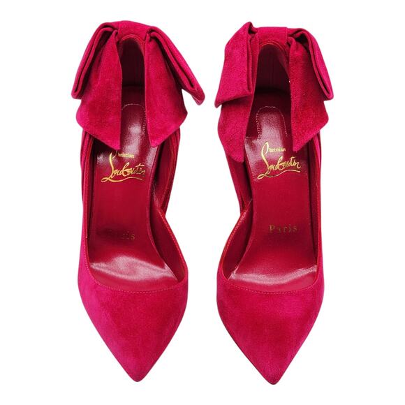 Christian Louboutin Rabakate Pumps 100mm - Suede - Pink - 36 5.5US $995 - Picture 4 of 8